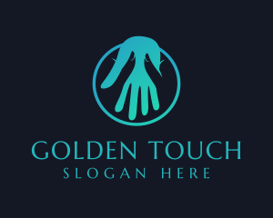 Hand Massage Wellness logo design