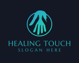 Hand Massage Wellness logo design