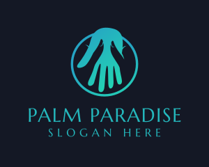 Hand Massage Wellness logo design