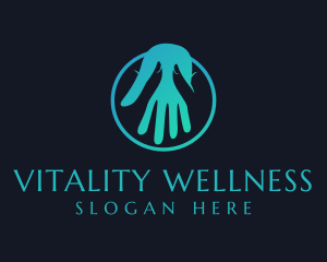 Hand Massage Wellness logo design