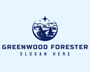 Road Travel Forest logo design