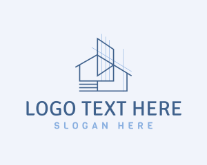 House Property Building Contractor Logo