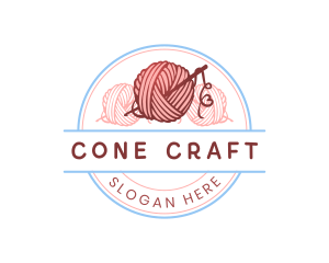 Yarn Ball Crochet logo design