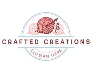 Yarn Ball Crochet logo design