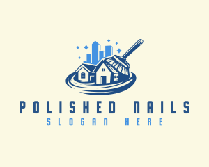 Roof Cleaning Mop logo design