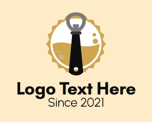 Liquor Store - Beer Cap Bottle Opener logo design