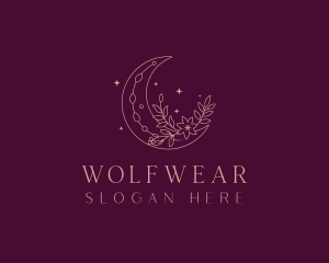 Floral Bohemian Moon Logo