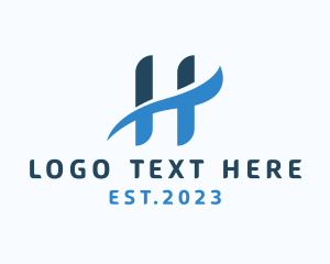 Rotating - Graph Company Business Letter H logo design