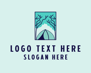 Camping Equipment - Forest Camping Site logo design