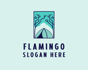Camping Grounds - Forest Camping Site logo design