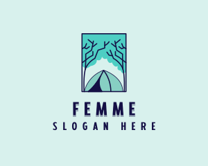 Forest Camping Site logo design