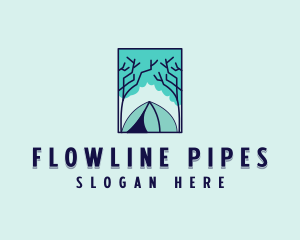 Forest Camping Site logo design