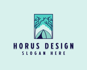 Forest Camping Site logo design