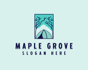 Forest Camping Site logo design