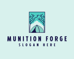 Forest Camping Site logo design