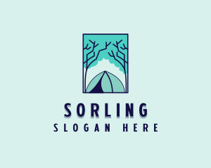 Forest Camping Site logo design