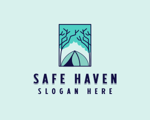 Forest Camping Site logo design