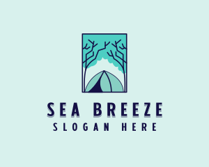 Forest Camping Site logo design