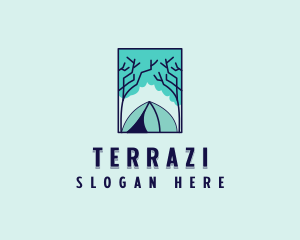 Forest Camping Site logo design