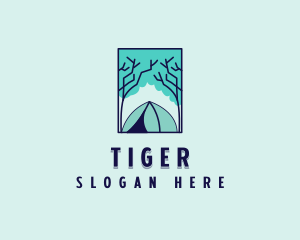 Forest Camping Site logo design