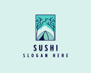 Forest Camping Site logo design