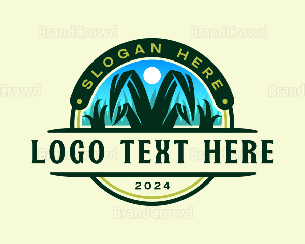 Landscaping Grass Eco Logo