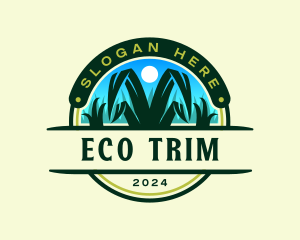 Landscaping Grass Eco logo design