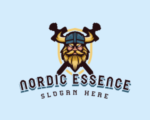 Nordic - Barbarian Warrior Gaming logo design