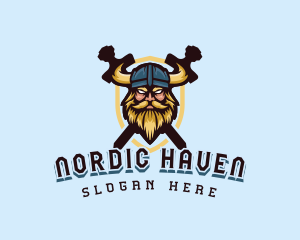 Nordic - Barbarian Warrior Gaming logo design