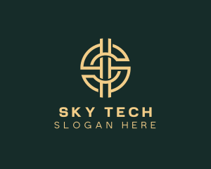 Cryptocurrency Tech Letter S logo design