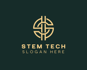 Cryptocurrency Tech Letter S logo design