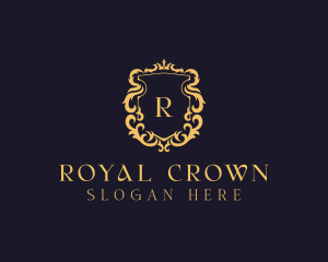 Shield Crown Monarch logo design