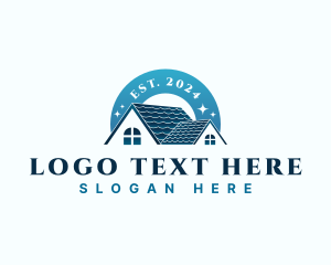 Home Roofing  Realty logo design