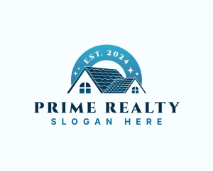 Home Roofing  Realty logo design