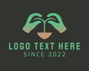 Landscaping - Garden Plant Hand logo design