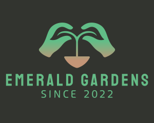 Garden Plant Hand logo design