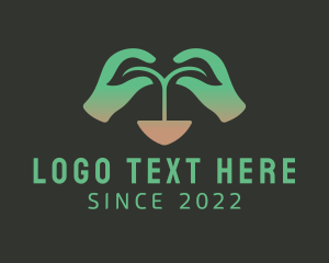 Environmental - Garden Plant Hand logo design