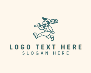 Plumber - Handyman Plumber Guy logo design