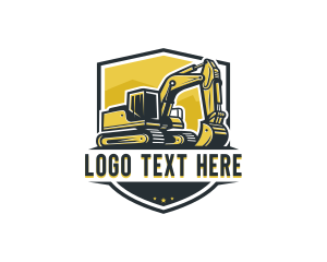 Machinery - Excavator Construction Mining logo design