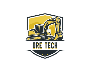 Mining - Excavator Construction Mining logo design