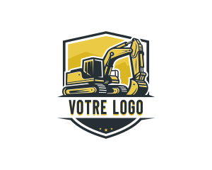 Excavator Construction Mining logo design
