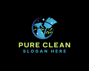 Cleaning Housekeeping Tools logo design