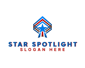 Patriotic American Star  logo design