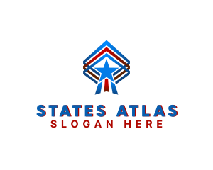 Patriotic American Star  logo design