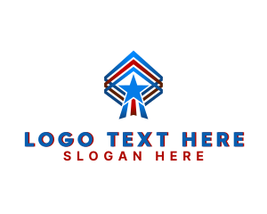 Usa - Patriotic American Star logo design