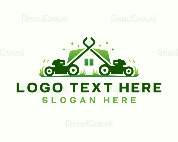 Landscaping Mower Maintenance Logo