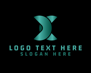 Mobile App - Gradient Tech Letter X logo design