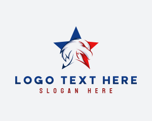 American - Patriotic Eagle Star logo design