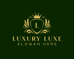 Floral Luxury Crown logo design