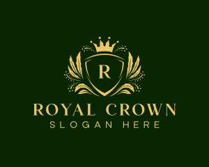 Floral Luxury Crown logo design